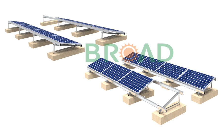 flat roof solar mounting 