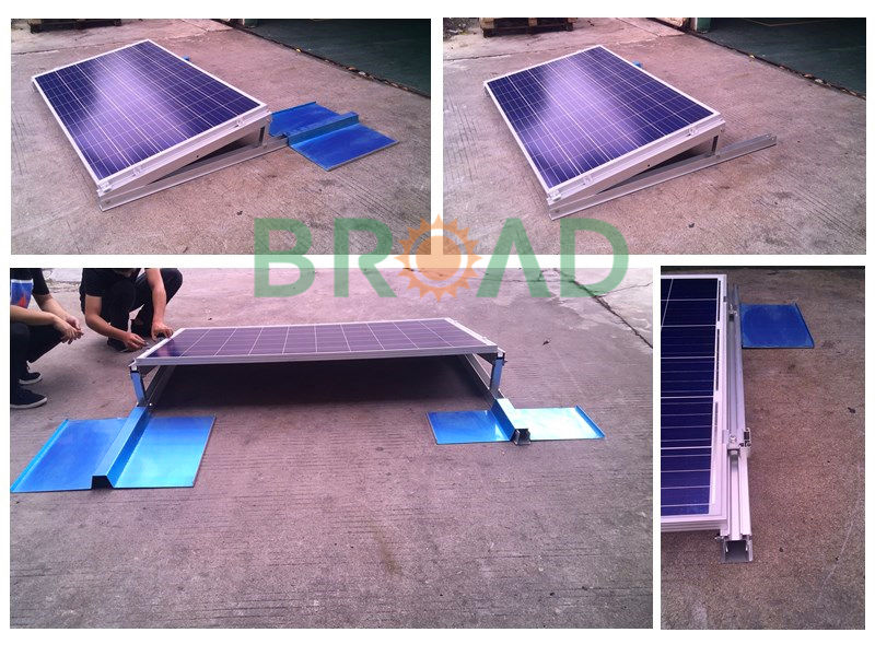 flat roof ballast solar racking systems